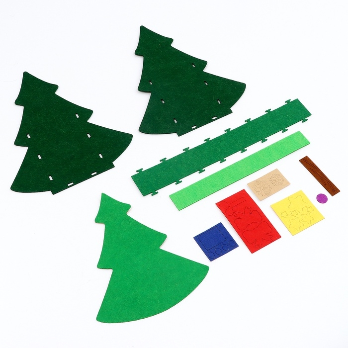 Набор для создания корзинки из фетра «Новогодняя ёлочка» Набор для создания корзинки из фетра «Новогодняя ёлочка»