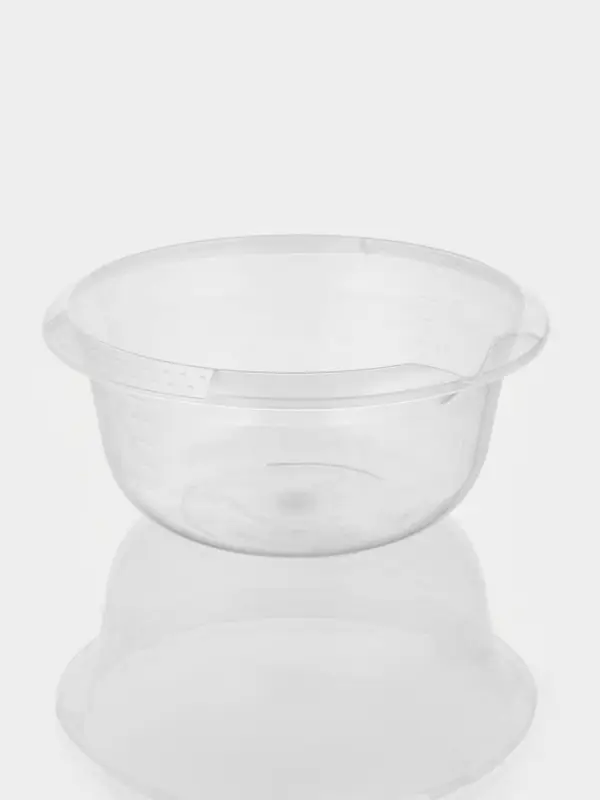 Миска с мерным делением, 2 л, пластик, прозрачная