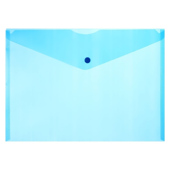 Набор папок-конвертов на кнопке 5 штук, А4, 120 мкм, Calligrata, прозрачные, синие Набор папок-конвертов на кнопке 5 штук, А4, 120 мкм, Calligrata, прозрачные, синие
