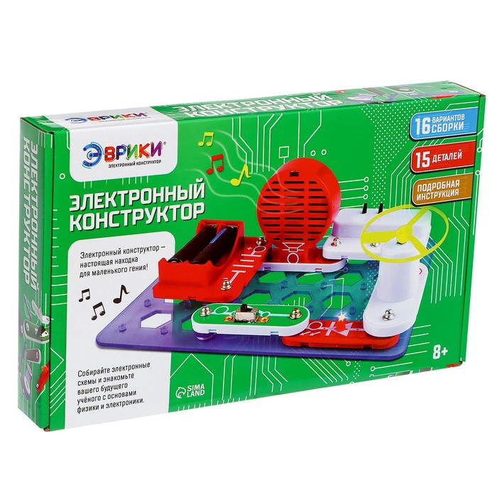 Конструктор электронный «Чудеса электроники», 16 схем, 14 деталей Конструктор электронный «Чудеса электроники», 16 схем, 14 деталей