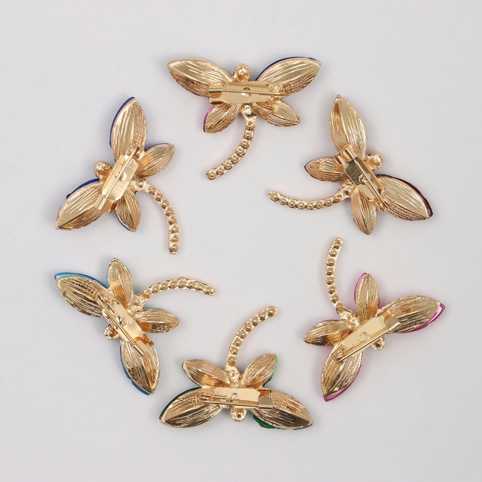 Брошь «Стрекозка», цвет МИКС в золоте (неделимая фасовка 12 шт., цена за шт.) Брошь «Стрекозка», цвет МИКС в золоте (неделимая фасовка 12 шт., цена за шт.)