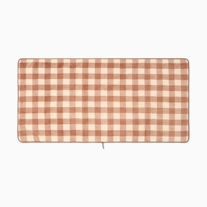 Полотенце банное Этель Полотенце банное Этель "Клетка", цв. коричневый, 70х140 см, 100% п/э, 240 г/м2