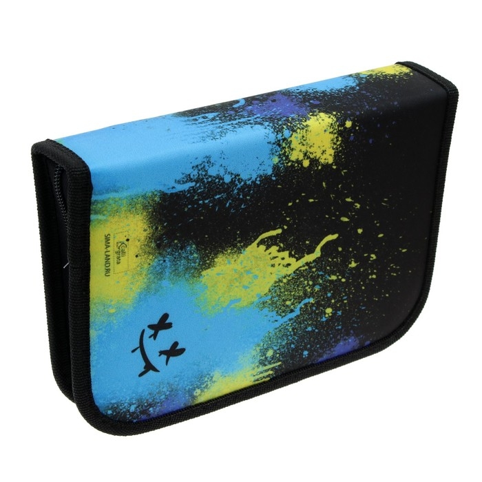 Пенал 3 секции, вкладка внутри, 140 х 210 х 40 мм, тканевый, Calligrata TOP Block Пенал 3 секции, вкладка внутри, 140 х 210 х 40 мм, тканевый, Calligrata TOP Block "Маска"