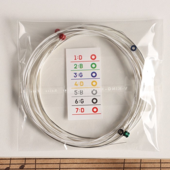 Струны для 7-струнной гитары  ( .010 - .050, латунная навивка на граненом керне) Струны для 7-струнной гитары  ( .010 - .050, латунная навивка на граненом керне)