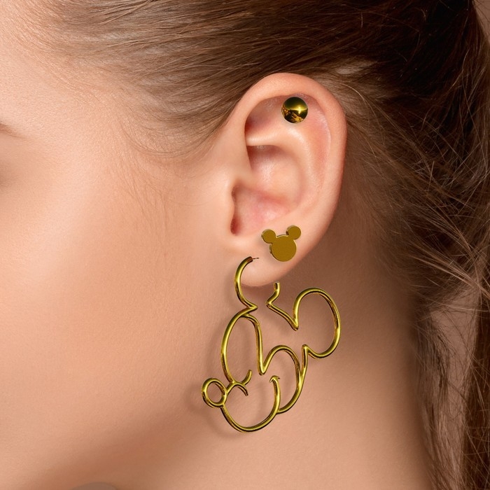 Серьги из металла, 3 пары, бижутерия, Минни Маус Серьги из металла, 3 пары, бижутерия, Минни Маус