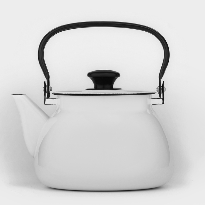Чайник сферический без деколи, 3 л, индукция, цвет белый Чайник сферический без деколи, 3 л, индукция, цвет белый