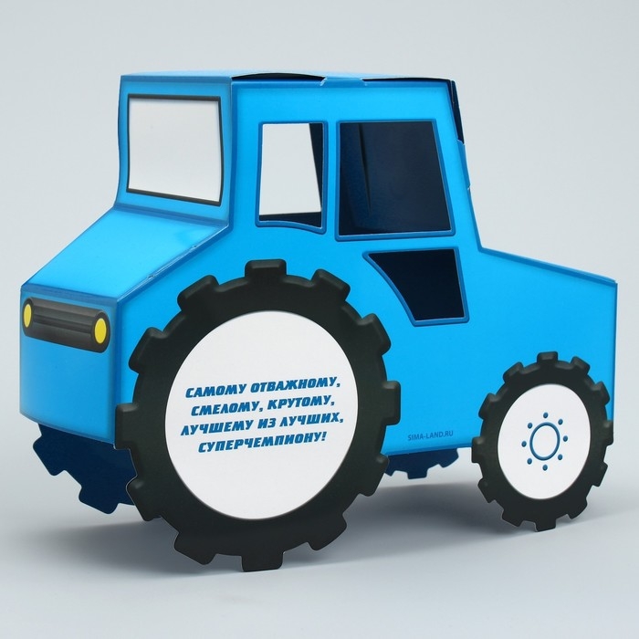 Открытка объёмная «Чемпион», трактор, 20.5 х 16 х 9 см