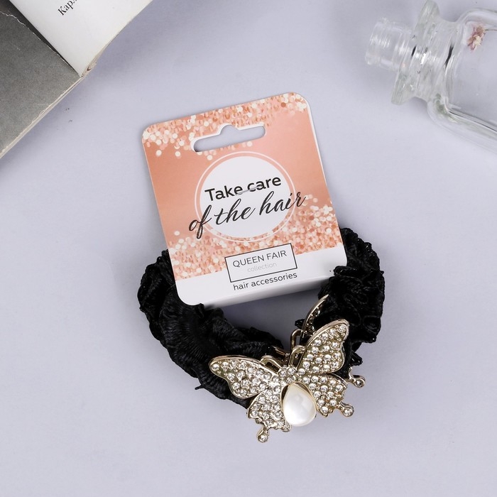 Резинка для волос Резинка для волос "Лавин" (набор 2 шт) бабочка, 4,5 см