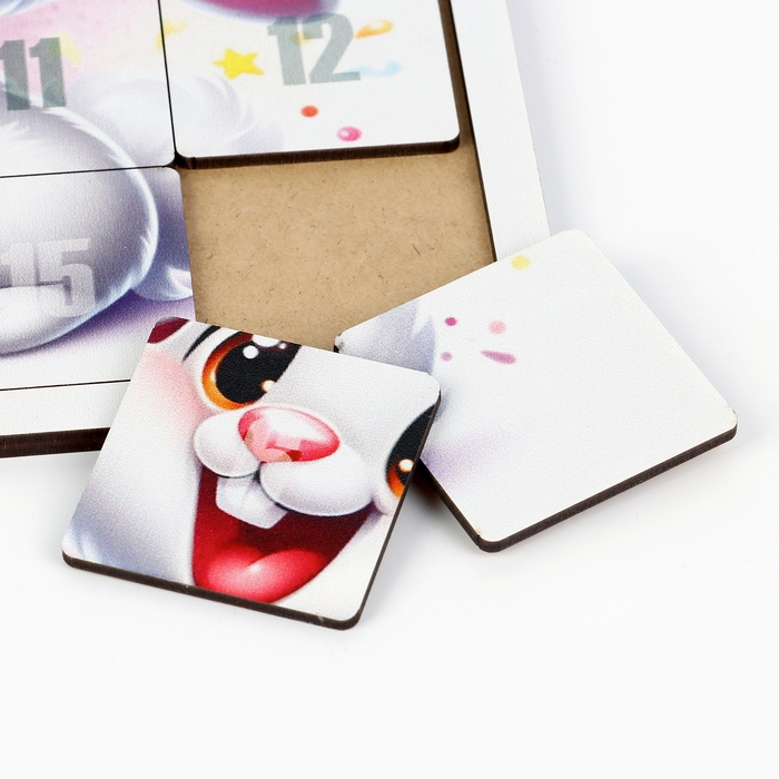 Головоломка  Головоломка "Пятнашки. Зверьки", логическая настольная игра, набор 3 шт, 22 х 22 см