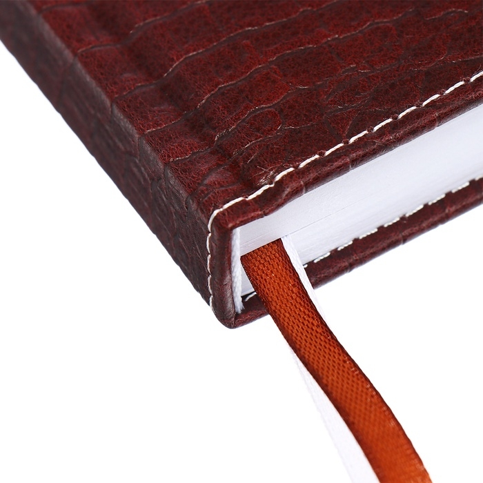 Ежедневник датированный 2024 года, А5, 176 листов, Attomex.Croco, обложка искусственная кожа, ляссе, блок 70 г/м2, коричневый Ежедневник датированный 2024 года, А5, 176 листов, Attomex.Croco, обложка искусственная кожа, ляссе, блок 70 г/м2, коричневый