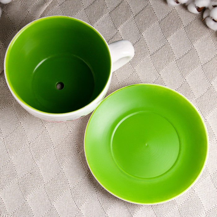 Горшок в форме чашки Горшок в форме чашки "Блум" цветы, 19х24х12см