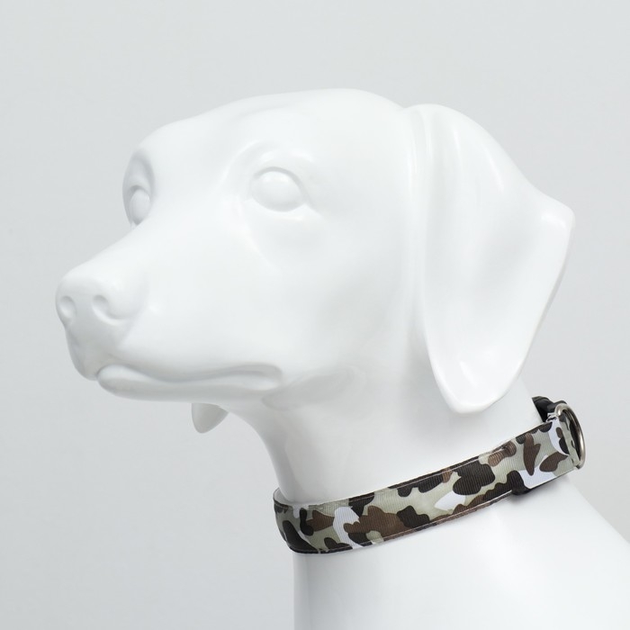 Ошейник с подсветкой Милитари 3 режима свечения размер L, ОШ 48-60 х 2,5 см серый Ошейник с подсветкой Милитари 3 режима свечения размер L, ОШ 48-60 х 2,5 см серый