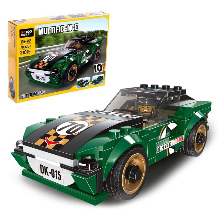 Конструктор блочный «Спорткар»,195 деталей, 10 вариантов сборки Конструктор блочный «Спорткар»,195 деталей, 10 вариантов сборки