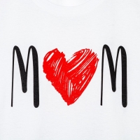 Футболка женская KAFTAN "Love mom", белый, р. 44