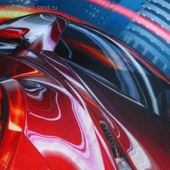 Мешок для обуви 420 х 340 мм, Calligrata МСО-5С, (мягкий полиэстер, плотность 210D), "Авто в огне"