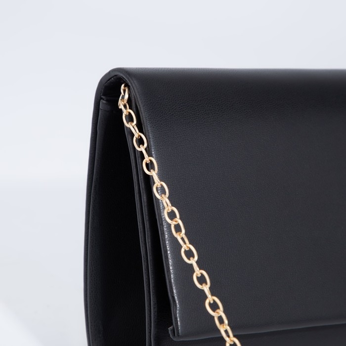 Сумка-клатч на клапане, цвет чёрный Сумка-клатч на клапане, цвет чёрный