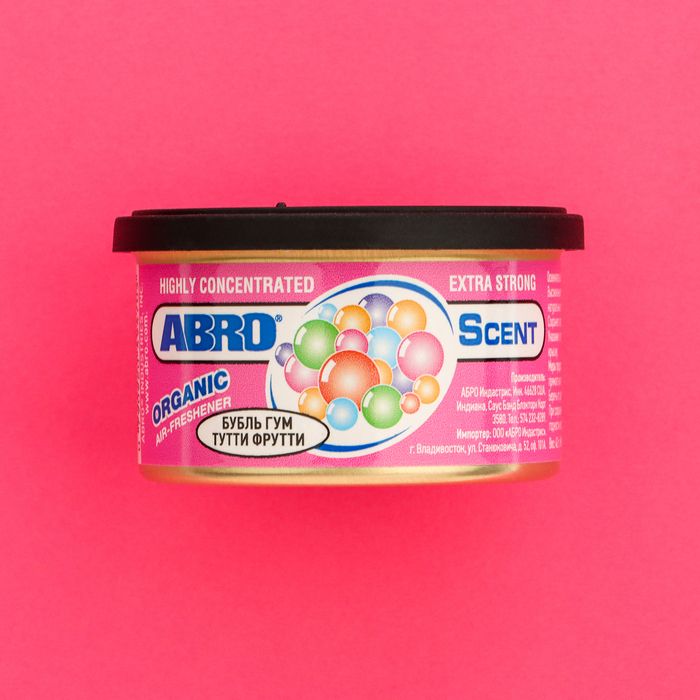 Освежитель воздуха  Освежитель воздуха "Органик" Бубль Гум Тутти Фрутти ABRO, 57 г