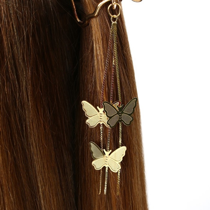 Краб для волос с цепочкой «Нежная как цветок», 12 х 6 х 3 см Краб для волос с цепочкой «Нежная как цветок», 12 х 6 х 3 см