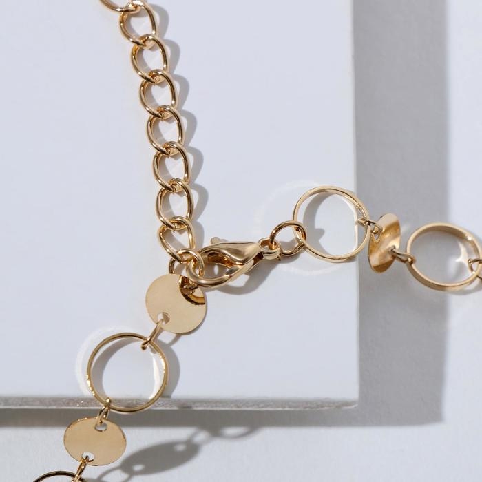 Чокер «Металлика» кольца, цвет золото, L=37 Чокер «Металлика» кольца, цвет золото, L=37