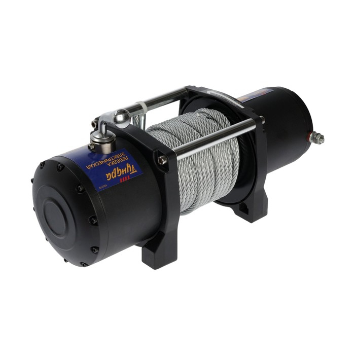 Лебедка электрическая ТУНДРА, 12/24V, 5000 lb (2.3 т), 2.7 л.с., до 8.5 м/мин, 7.2 мм х 24 м Лебедка электрическая ТУНДРА, 12/24V, 5000 lb (2.3 т), 2.7 л.с., до 8.5 м/мин, 7.2 мм х 24 м
