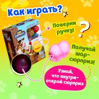 Детский игровой автомат «Домашние животные» с игрушками, в наборе 10 шаров-сюрпризов