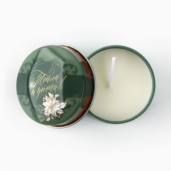 Свеча новогодняя в железной банке «Новый год: Тепла и уюта«Новый год: аромат мята, 4.8 см Свеча новогодняя в железной банке «Новый год: Тепла и уюта«Новый год: аромат мята, 4.8 см