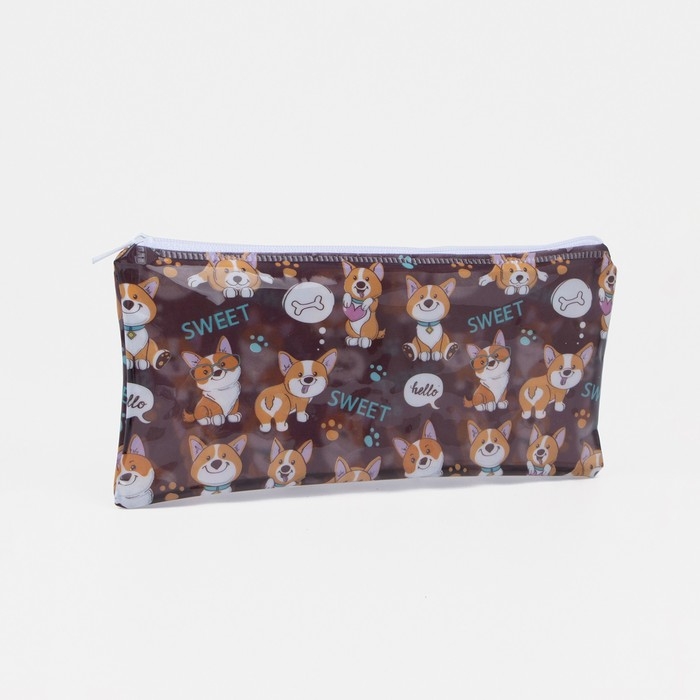 Косметичка-пенал на молнии, цвет коричневый Косметичка-пенал на молнии, цвет коричневый