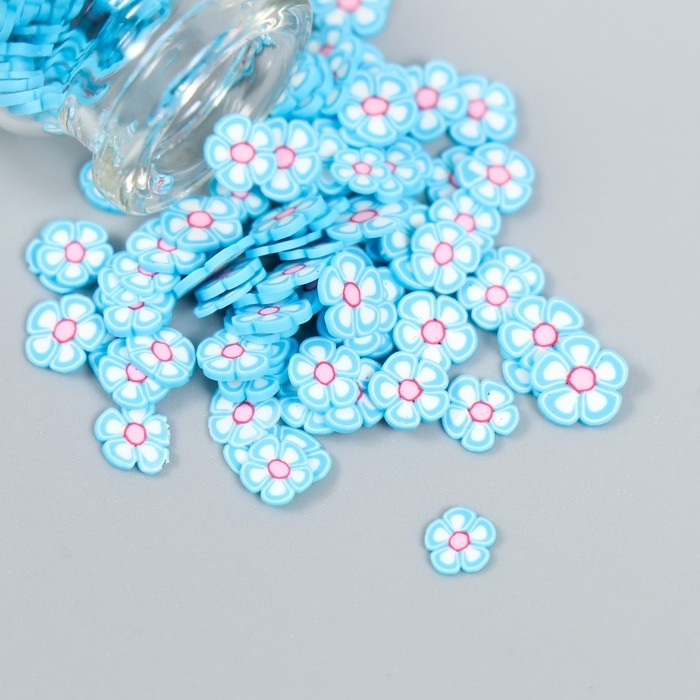 Декор для творчества пластик Декор для творчества пластик "Цветок. Голубая незабудка" набор 8 гр 5х2х2 см