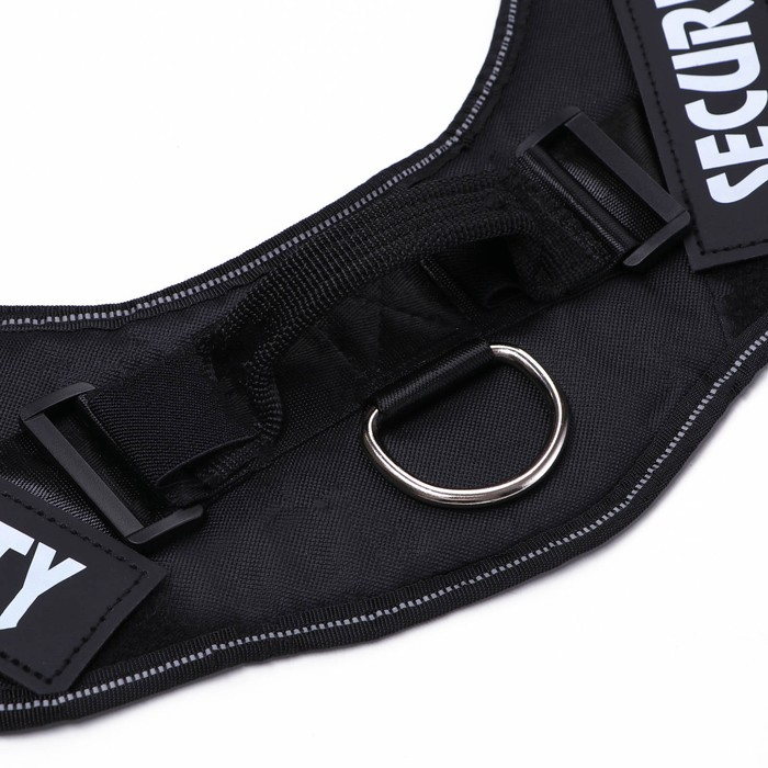 Шлейка К9 мягкая светоотражающая, размер L, ОГ 68-80 см, вес 17,5-32,5 см, чёрная Шлейка К9 мягкая светоотражающая, размер L, ОГ 68-80 см, вес 17,5-32,5 см, чёрная