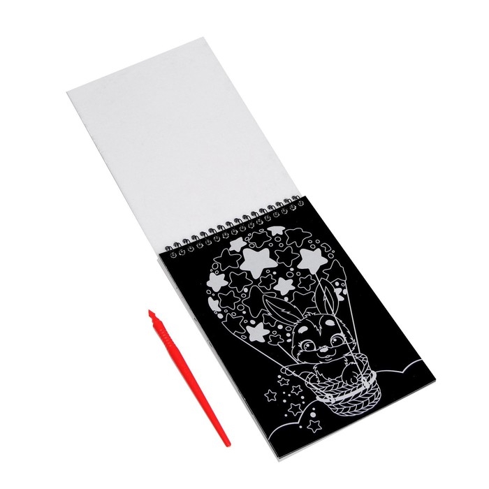 Блокнот лунная гравюра - раскраска на новый год «С Новым годом» Зайчики, 14.8х21 см Блокнот лунная гравюра - раскраска на новый год «С Новым годом» Зайчики, 14.8х21 см