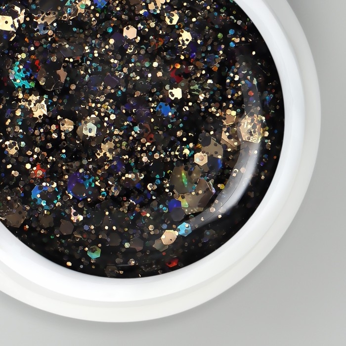 Гель-лак для ногтей, сияющий, 3-х фазный, 5 мл, LED/UV, цвет чёрный Гель-лак для ногтей, сияющий, 3-х фазный, 5 мл, LED/UV, цвет чёрный