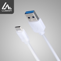 Кабель LuazON, Type-C - USB, 1 А, 1.5 м, белый