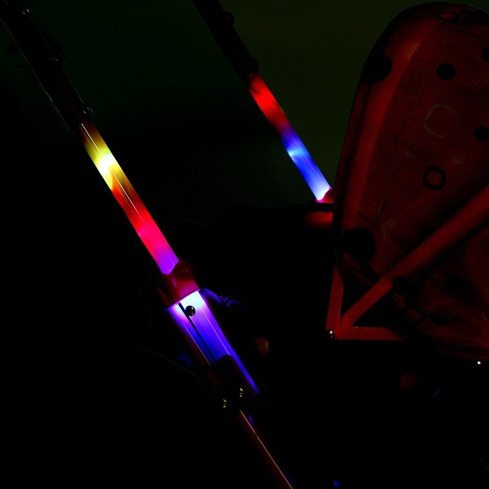 Коляска универсальная для кукол, со светом, металлический каркас Коляска универсальная для кукол, со светом, металлический каркас