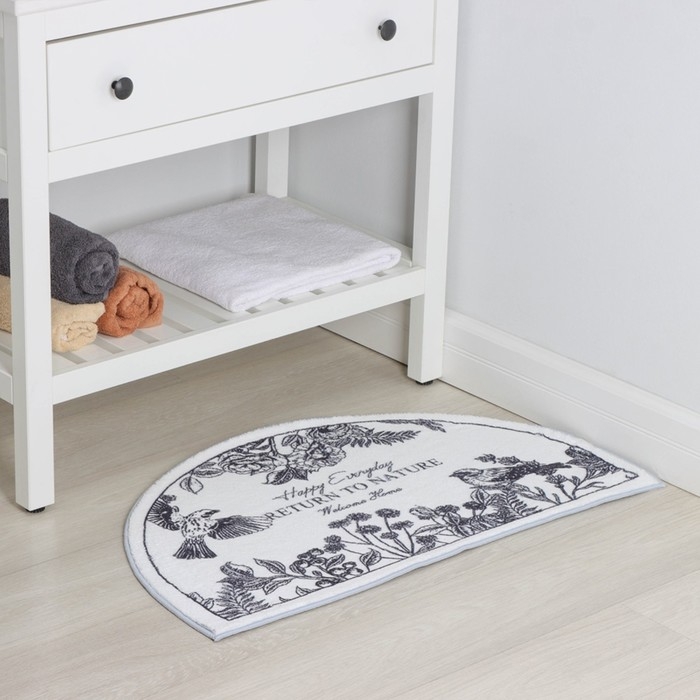 Коврик для дома SAVANNA Return to nature, 50×80 см, цвет белый Коврик для дома SAVANNA Return to nature, 50×80 см, цвет белый