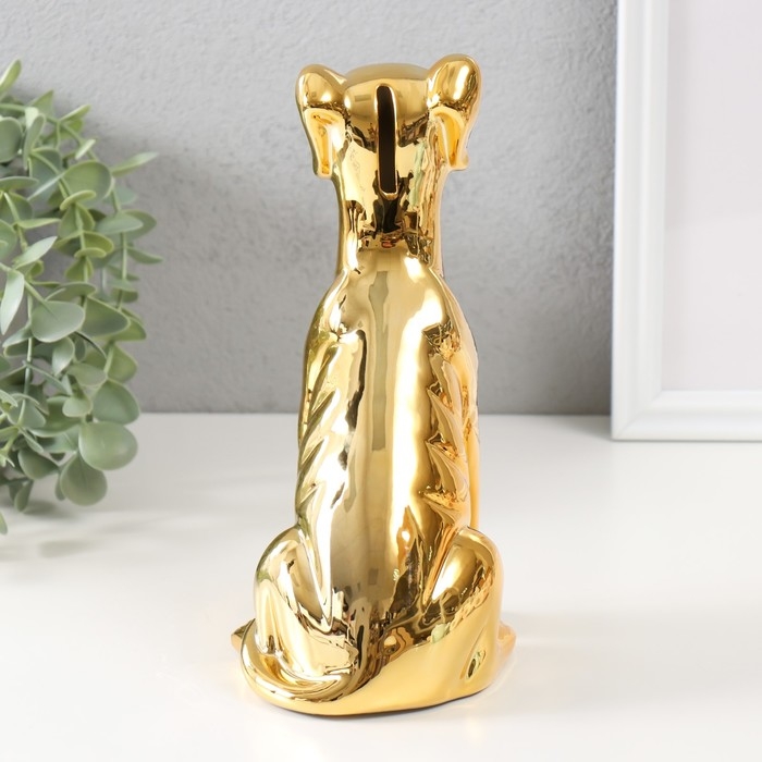 Копилка керамика Копилка керамика "Пёсик золотой" 11,5х9,5х20,5 см