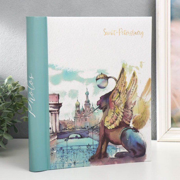 Фотоальбом на 20 магнитных листов 23х28 см, внутр. спираль Фотоальбом на 20 магнитных листов 23х28 см, внутр. спираль "SPb" Санкт-Петербург. Банковский
