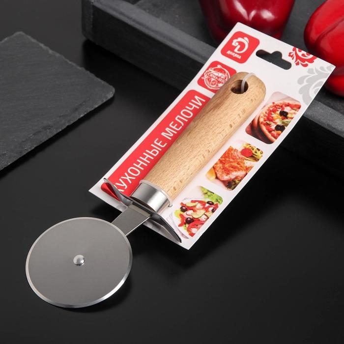 Нож для пиццы и теста Доляна «Древо», 20,5 см, цвет бежевый Нож для пиццы и теста Доляна «Древо», 20,5 см, цвет бежевый