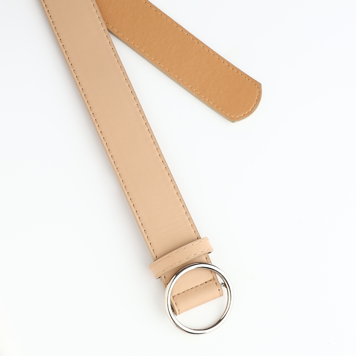 Ремень женский, ширина 3,5 см, пряжка серебро, цвет бежевый Ремень женский, ширина 3,5 см, пряжка серебро, цвет бежевый