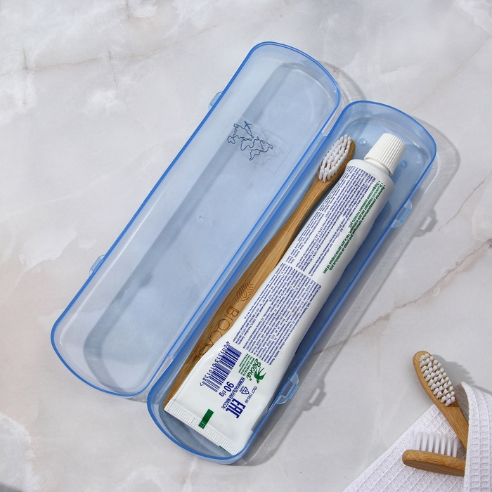 Футляр для зубной щётки и пасты , голубой, 21 х 5,5 см Футляр для зубной щётки и пасты , голубой, 21 х 5,5 см