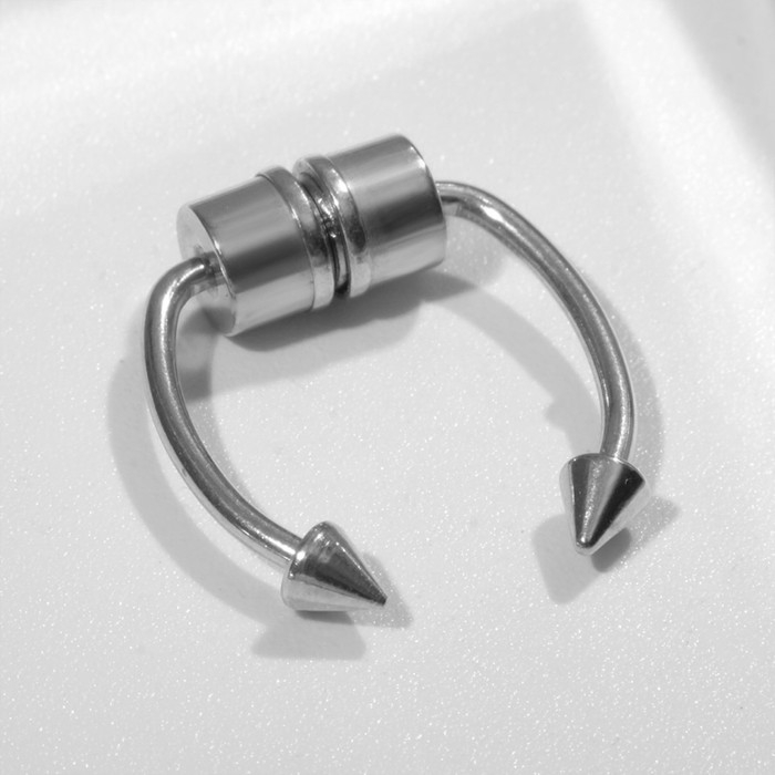 Пирсинг в нос (фейк для септума) со сменными насадками, на магните, цвет МИКС в серебре Пирсинг в нос (фейк для септума) со сменными насадками, на магните, цвет МИКС в серебре