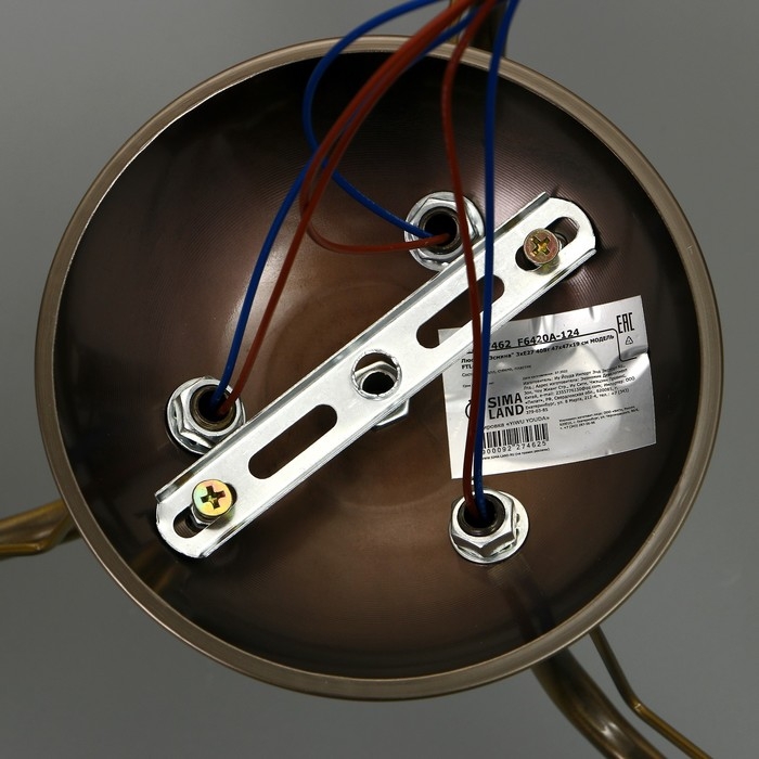 Люстра Люстра "Эсм BayerLuxина" 3хЕ27 40Вт бронза 47х47х19 см BayerLux