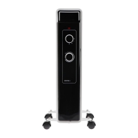 Обогреватель Centek CT-6221-5, масляный, напольный, 1000 Вт, 12.5 м², 5 секций, бело-чёрный