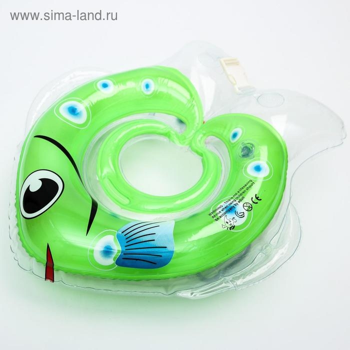 Круг для плавания новорожденных на шею «Рыбка», надувной, с ручками, цвет МИКС, Крошка Я
