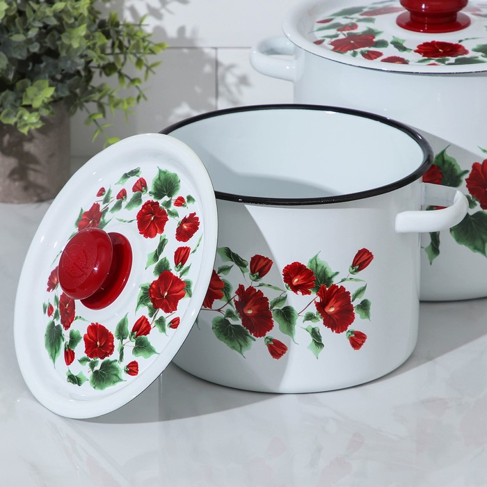 Набор эмалированных кастрюль «Рамо», 2 предмета: 3,5 л, 5,5 л Набор эмалированных кастрюль «Рамо», 2 предмета: 3,5 л, 5,5 л