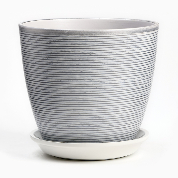 Горшок цветочный Горшок цветочный "Бутон" роспись серебро 3 л