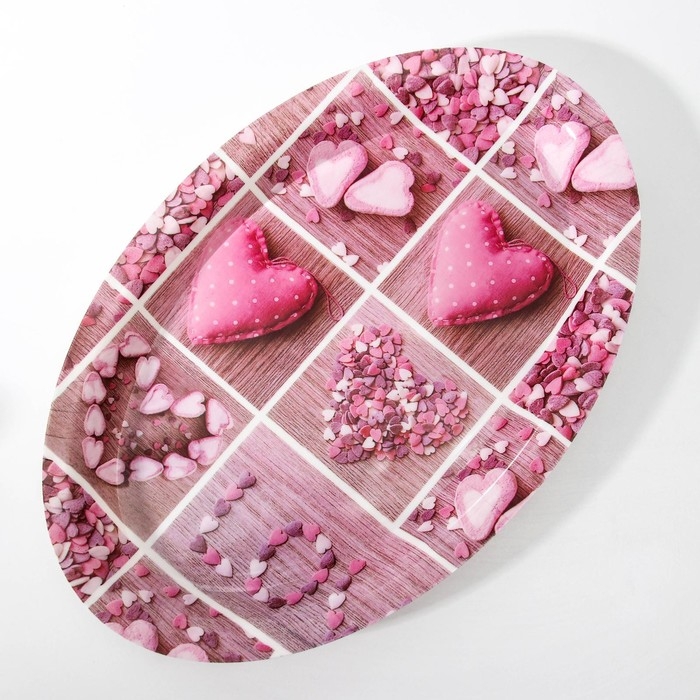 Поднос овальный Доляна «Макаруны», 37×24×3 см, цвет МИКС Поднос овальный Доляна «Макаруны», 37×24×3 см, цвет МИКС