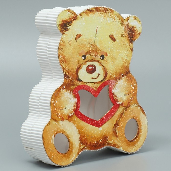 Коробка подарочная, кондитерская упаковка, «Медвежонок», 16,5х20х5 см Коробка подарочная, кондитерская упаковка, «Медвежонок», 16,5х20х5 см