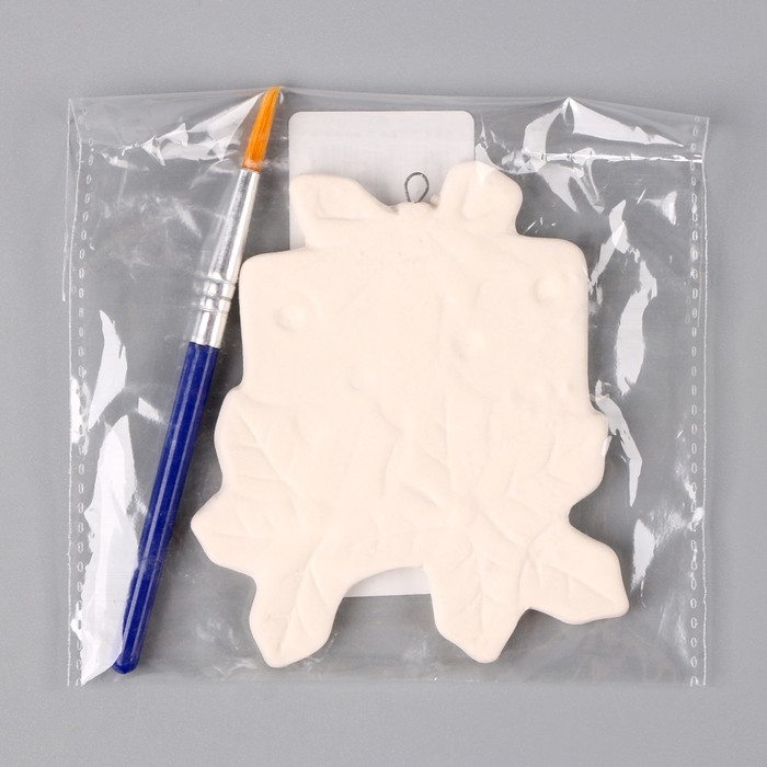 Новый год! Ёлочное украшение под раскраску «Подарок» с подвесом, кисть Новый год! Ёлочное украшение под раскраску «Подарок» с подвесом, кисть