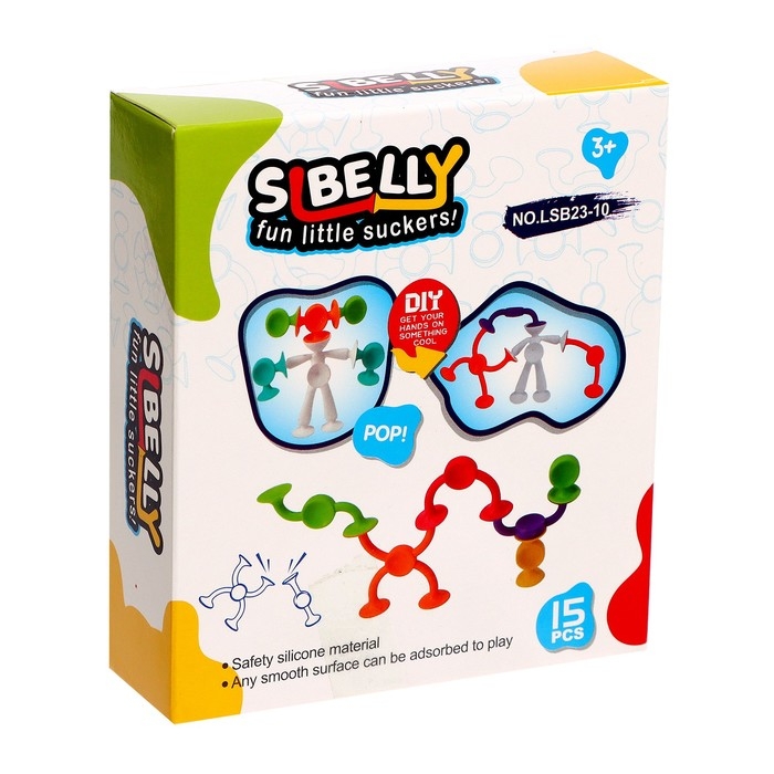 Конструктор «Забавные присоски», 15 деталей