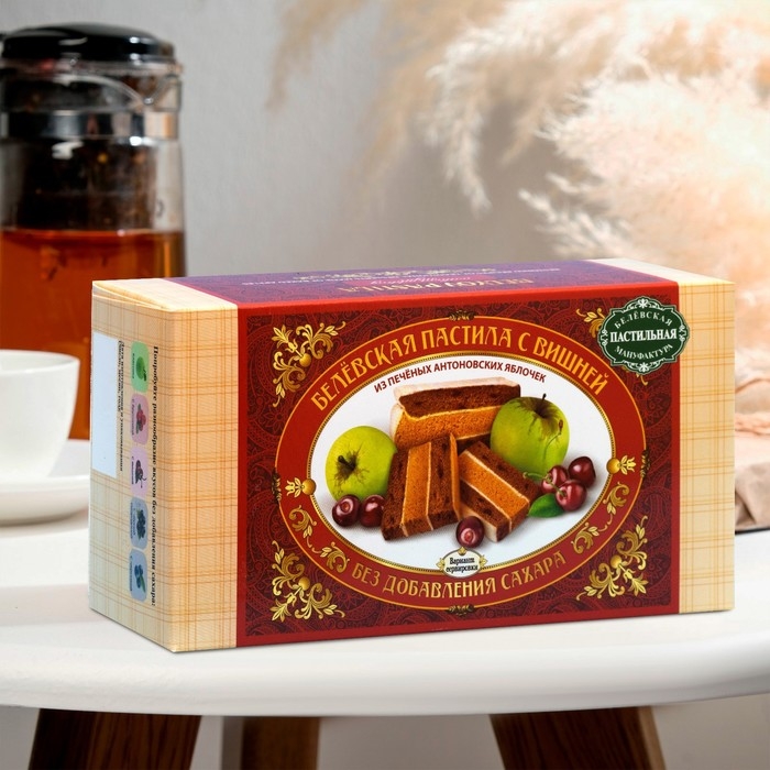 Пастила Белевская без сахара с вишней, 180 г Пастила Белевская без сахара с вишней, 180 г